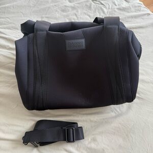 Dagne Dover Black Duffel Bag with Sturdy Fabric and Detachable Strap
